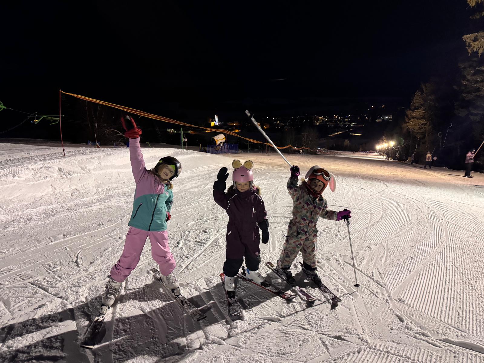 Večerní lyžování ve Frymburku